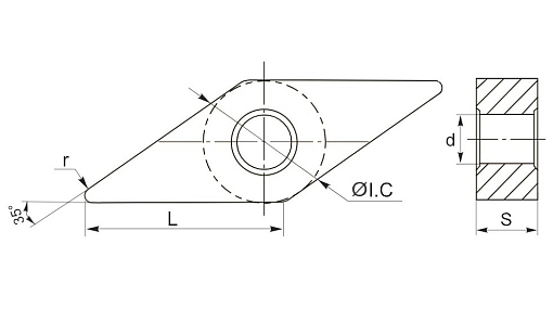 Фото 1 товара VNMG160408 MA LF6118 токарная пластина Deskar
