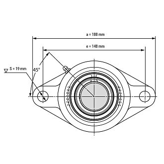 Подшипниковый узел UCFL209 TECHNIX - фото 2