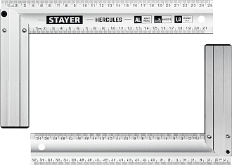Угольник HERCULES 3432-25 STAYER Professional 250 х 2 мм, с усиленным алюминиевым полотном, жесткий столярный - фото 4