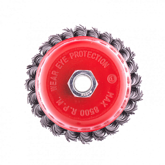 Щетка для УШМ, 100 мм, М14, "чашка", крученая проволока 0,8 мм Matrix - фото 1