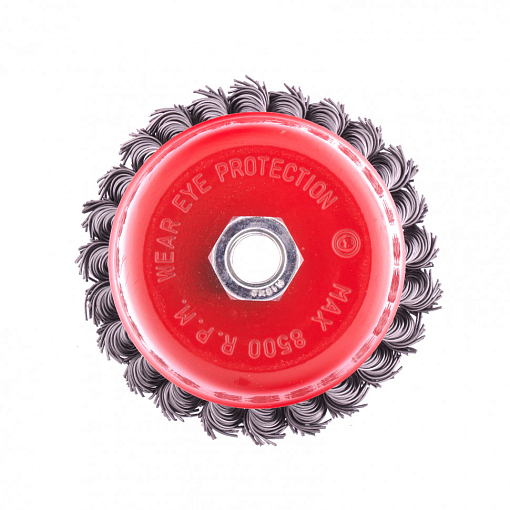 Фото 0 товара Щетка для УШМ, 100 мм, М14, "чашка", крученая проволока 0,8 мм Matrix