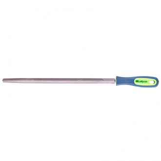 Напильник, 300 мм, трехгранный, двухкомпонентная рукоятка, №2 Сибртех - фото 1