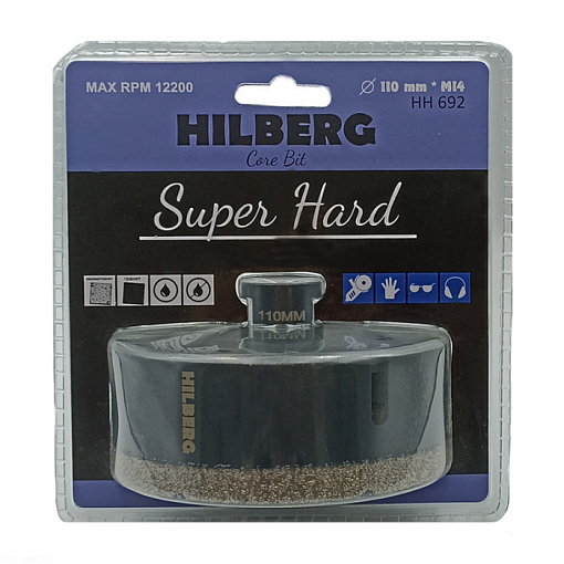 Фото 0 товара Коронка алмазная 110 мм Hilberg Super Hard M14