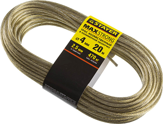 Трос хозяйственный STAYER 50145-4 20 м, стальной, полимерная оболочка, 4 мм - фото 2