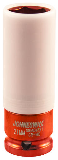 Фото 0 товара Головка торцевая ударная удлиненная тонкостенная 1/2"DR для легкосплавных колесных дисков, 21 мм, Jonnesway