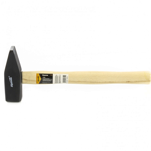 Фото 0 товара Молоток слесарный, 1500 г, квадратный боек, деревянная рукоятка Sparta