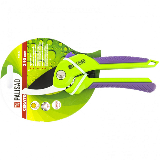Фото 2 товара Секатор прямого реза, 210 мм, шестеренный привод, двухкомпонентные рукоятки Palisad