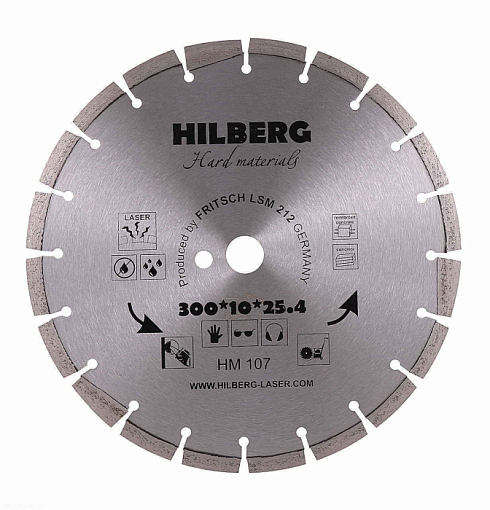 Фото 0 товара Диск алмазный отрезной 300*25,4 Hilberg Hard Materials Лазер