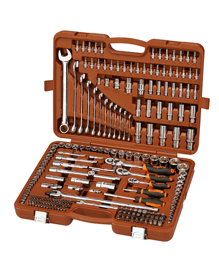 Фото 0 товара Набор инструмента универсальный 1/4", 3/8", 1/2"DR, 216 предметов, Ombra