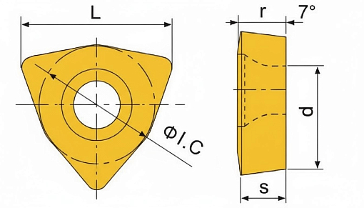 Фото 1 товара WCMT050308 MF LF6028 пластина для сверла Deskar