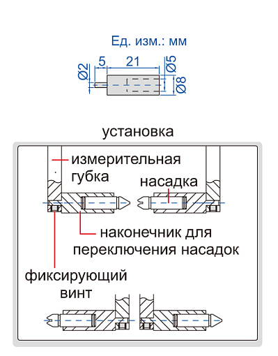 Фото 1 товара Втулка для наконечников штангенциркуля, INSIZE