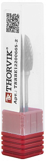 Борфреза твердосплавная овальная, тип E, 6 мм, двойная насечка, в боксе, THORVIK - фото 5