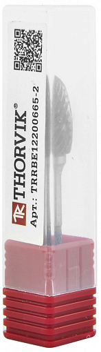 Фото 4 товара Борфреза твердосплавная овальная, тип E, 6 мм, двойная насечка, в боксе, THORVIK