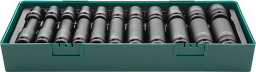 Фото 2 товара Набор головок ударных 1/2"DR в ложементе, 10-24 мм, 22 предмета, Jonnesway