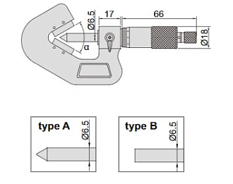 Микрометр МТИ-50, 35-50, 0.01мм, INSIZE - фото 2
