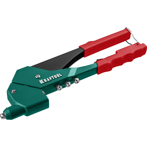 Фото 0 товара Заклепочник 31176_z01 KRAFTOOL заклепки 2.4-4.8 мм - алюминий и сталь, 2.4-4.0 - нерж. сталь, литой корпус, 360°