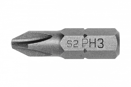 Фото 0 товара Биты PH3, 25 мм, сталь S2, 5 шт. HOEGERT