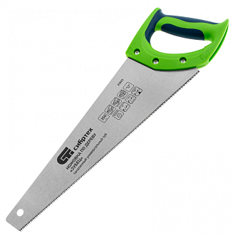 Ножовка по дереву "Зубец", 350 мм, 11 TPI, зуб 2D, калёный зуб, 2-х компонентная рукоятка Сибртех - фото 1