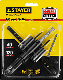 Cверло регулируемое "Балеринка" STAYER 2944 ,30-120 мм, двурезцовое, по дереву - фото 5