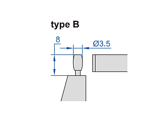 Микрометр МТЦ-25, 0-25мм/0-1", 0.001мм/0.00005", тип В (наконечник Ø8x3.5мм), INSIZE - фото 3