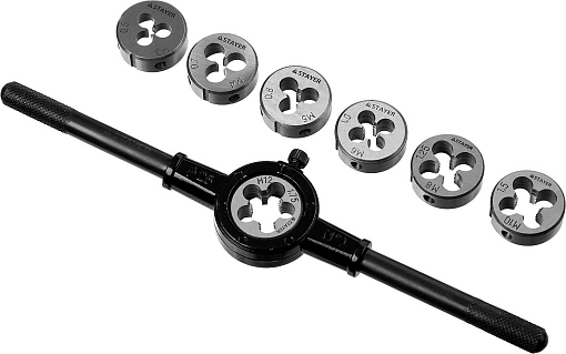 Фото 0 товара Набор плашек и плашкодержатель MASTER STAYER 8 предметов, 28015-H8_z01