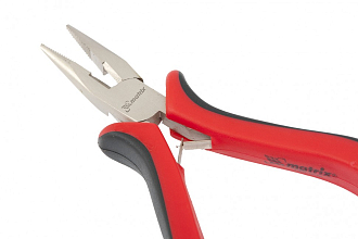 Длинногубцы прямые Mini, 130 мм, никелированные, авторазжим, Matrix - фото 3