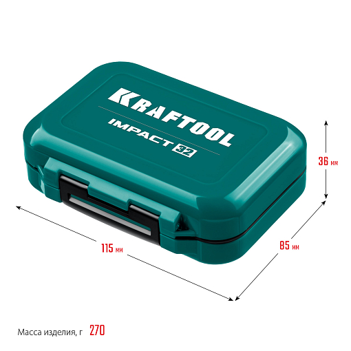 Фото 6 товара Набор бит ударных торсионных KRAFTOOL, 26066-H32 32 шт, Cr-Mo-V-Nb