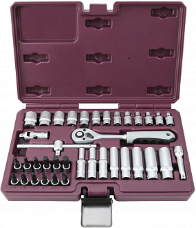 Набор инструмента 1/4"DR, 38 предметов, THORVIK - фото 2