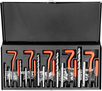 Набор для восстановления резьбы M5-M12, 131 предмет, THORVIK - фото 1