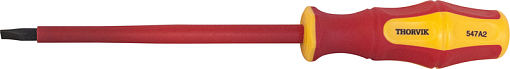 Фото 0 товара Отвертка стержневая диэлектрическая шлицевая VDE 1000V, SL4x100 мм, THORVIK