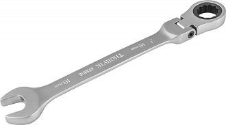 Ключ гаечный комбинированный трещоточный карданный, 18 мм, THORVIK - фото 2