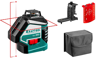 Лазерный нивелир c держателем KRAFTOOL LL360 2 34645-2 Professional линейный - фото 1