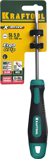 Фото 3 товара Отвертка SL5.5х100 мм, слесарная, Kraftool