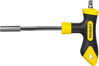 Отвертка реверсивная в наборе с битами и торцевыми головками Hercules STAYER 43 шт., 25084-H43 - фото 4