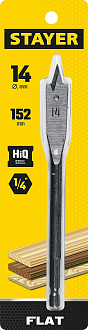 Сверло по дереву перовое 2950-14_z01 Master STAYER FLAT 14x152мм - фото 2
