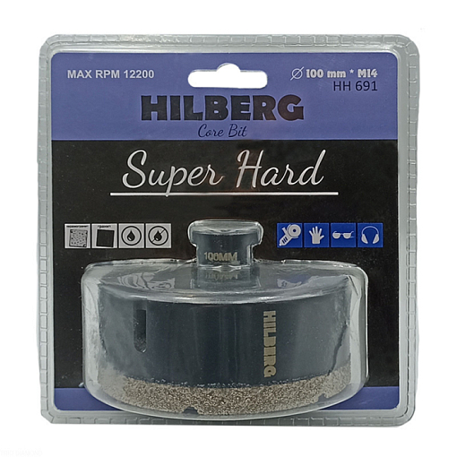 Фото 0 товара Коронка алмазная 100 мм Hilberg Super Hard M14