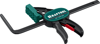 Струбцина KRAFTOOL 32237 быстрозажимная универсальная - для надёжной фиксации на столе направляющих шин! - фото 1