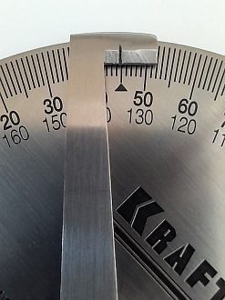 Транспортир с линейкой из нержавеющей стали KRAFTOOL 34290 200 мм - фото 2