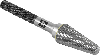 Борфреза твердосплавная коническая с радиусным торцом, тип L, 8 мм, двойная насечка, в боксе, THORVIK - фото 2