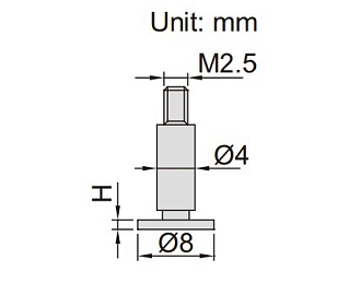 Наконечник для штангенглубиномера дисковый 1.0мм (для канавок в гл отв), INSIZE - фото 2