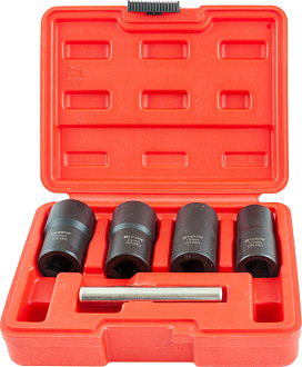 Набор головок для поврежденного крепежа 1/2" DR, 17-22мм, 5 предметов, THORVIK - фото 1