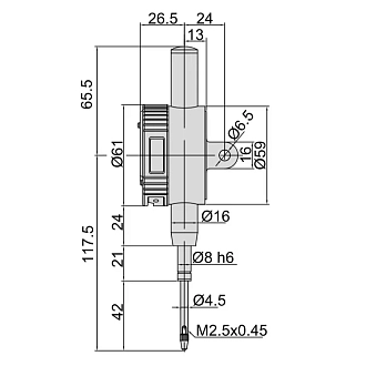 Индикатор ИЧЦ 25.4мм/1.0" дел 0.001мм/0.00005" IP54 c проушиной, INSIZE - фото 2