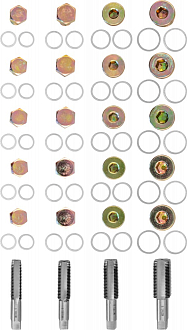 Набор для восстановления резьбы маслосливных отверстий, М13-М20, 64 предмета, THORVIK - фото 4