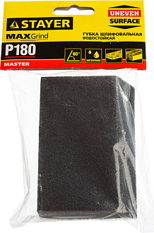 Губка шлифовальная STAYER 100x68x42x26мм, P180, угловая, средняя жесткость, 3561-180 - фото 2