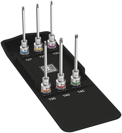 Фото 0 товара 8767 C TORX HF 2 Zyklop Набор головок торцевых с битой вставкой, с фиксацией, 1/2, 6 пр., TX 20/25/27/30/40/45 x 140 мм