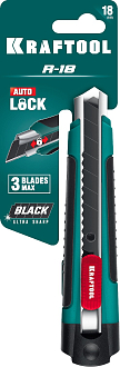 Нож универсальный Industrie 18 мм, сегментированное лезвие автостоп, Kraftool - фото 4
