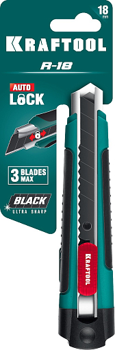 Фото 3 товара Нож универсальный Industrie 18 мм, сегментированное лезвие автостоп, Kraftool