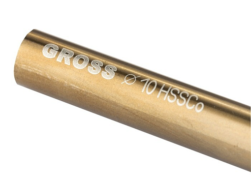Фото 2 товара Сверло спиральное по металлу 10 мм, HSS-Co Gross