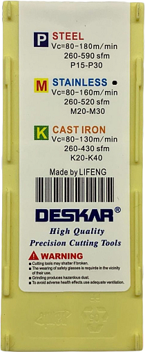 Фото 7 товара WCMT050308 SF LF6018 пластина для сверла Deskar