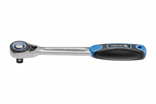 Фото 0 товара Трещотка прямая с кнопкой 1/2", 72 зубца HOEGERT